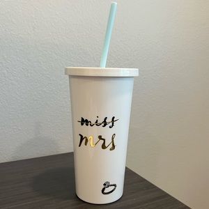 Kate Spade Miss to Mrs. Tumbler + Straw